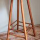 Vintage solid blond wood bar stool