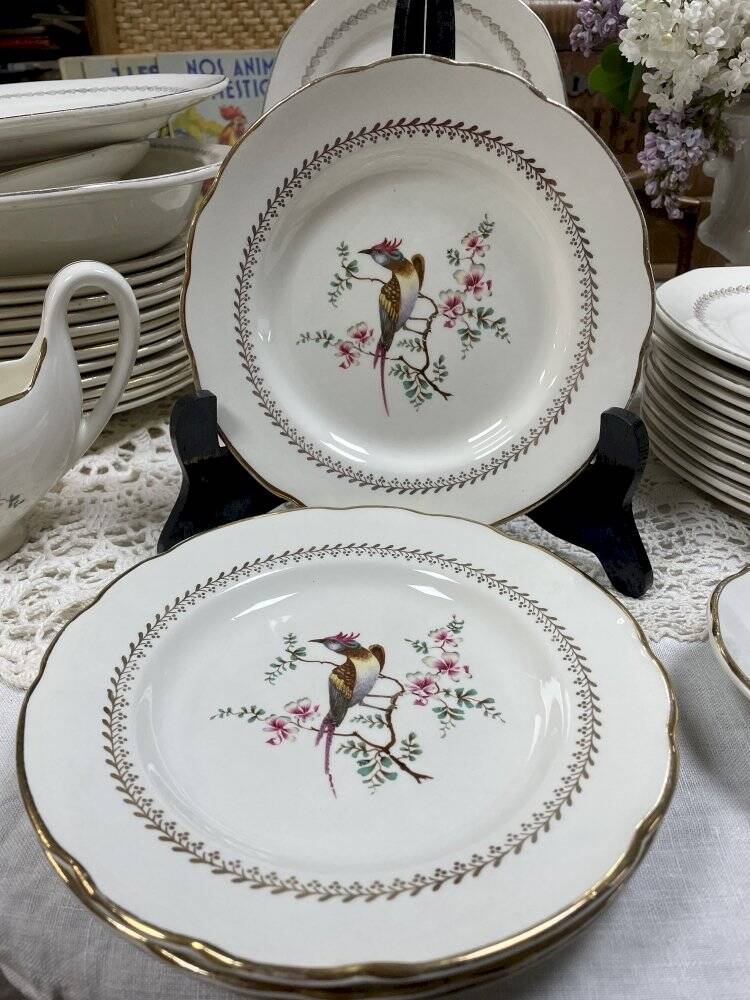 Set of 4 dessert plates Gien model Tokio diameter 18.5 cm