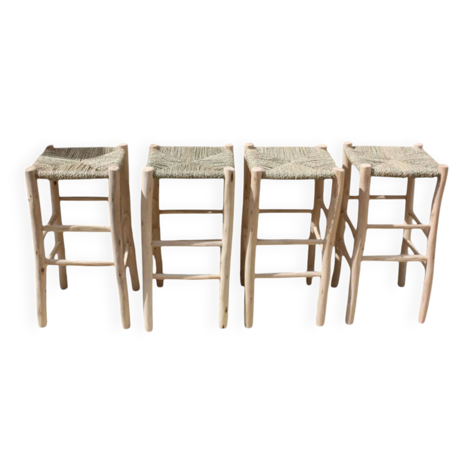 4 Moroccan handmade stools 60x30cm