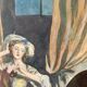 La mascarade, technique mixte, XIXème siècle