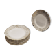 White and golden dessert plates Villeroy and Boch