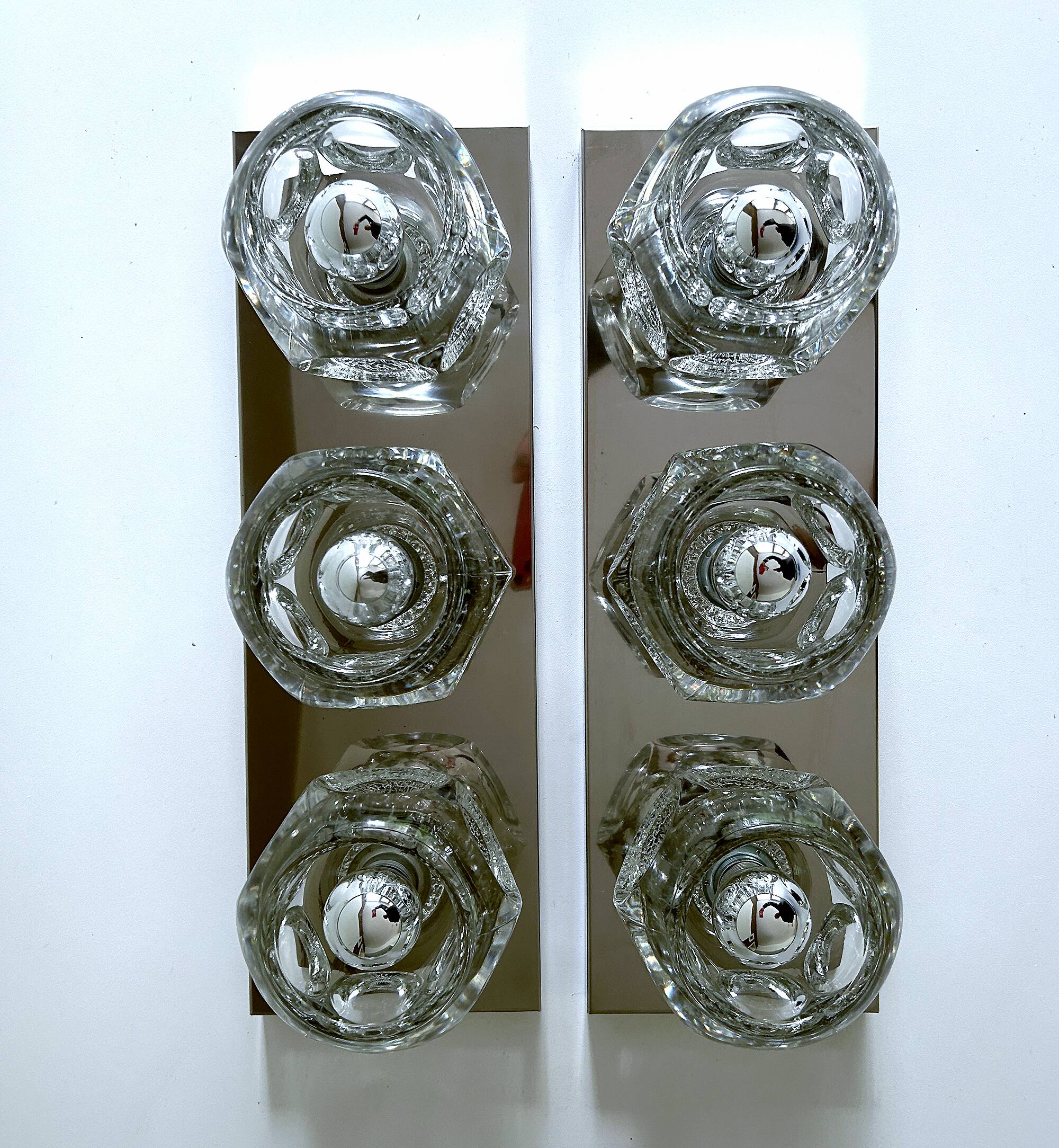 Pair of XXL Vintage Space Age Wall Lights