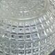 Globe to install or hang, glass, geometric patterns and bakelite base vintage black