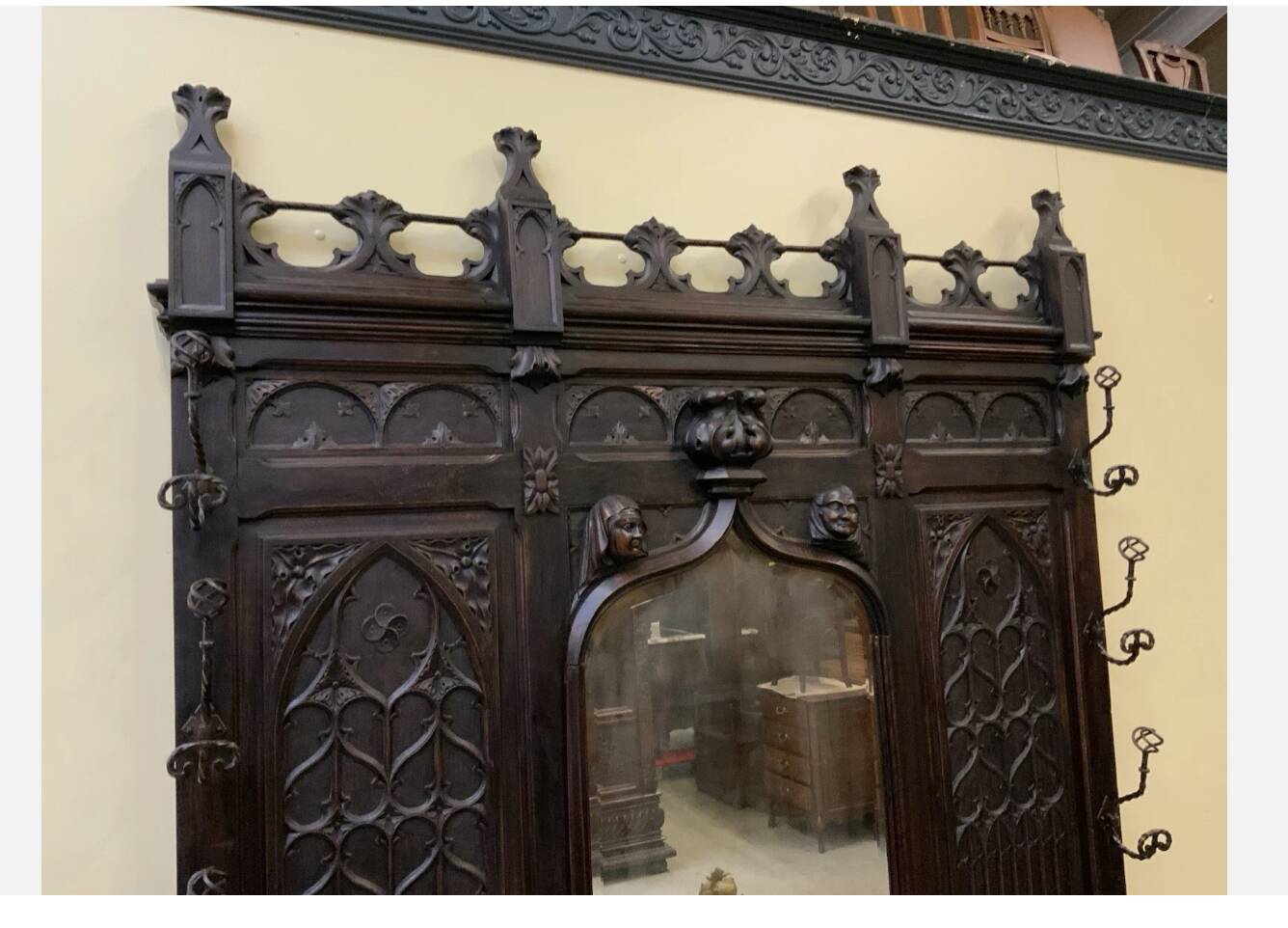 Antique Imposing Neo-Gothic Lavish Wardrobe