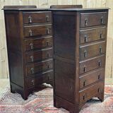Pair of English oak chiffoniers from the 1930s
