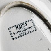 Saucière sur dormant faïence Digoin Sarreguemines Faust.