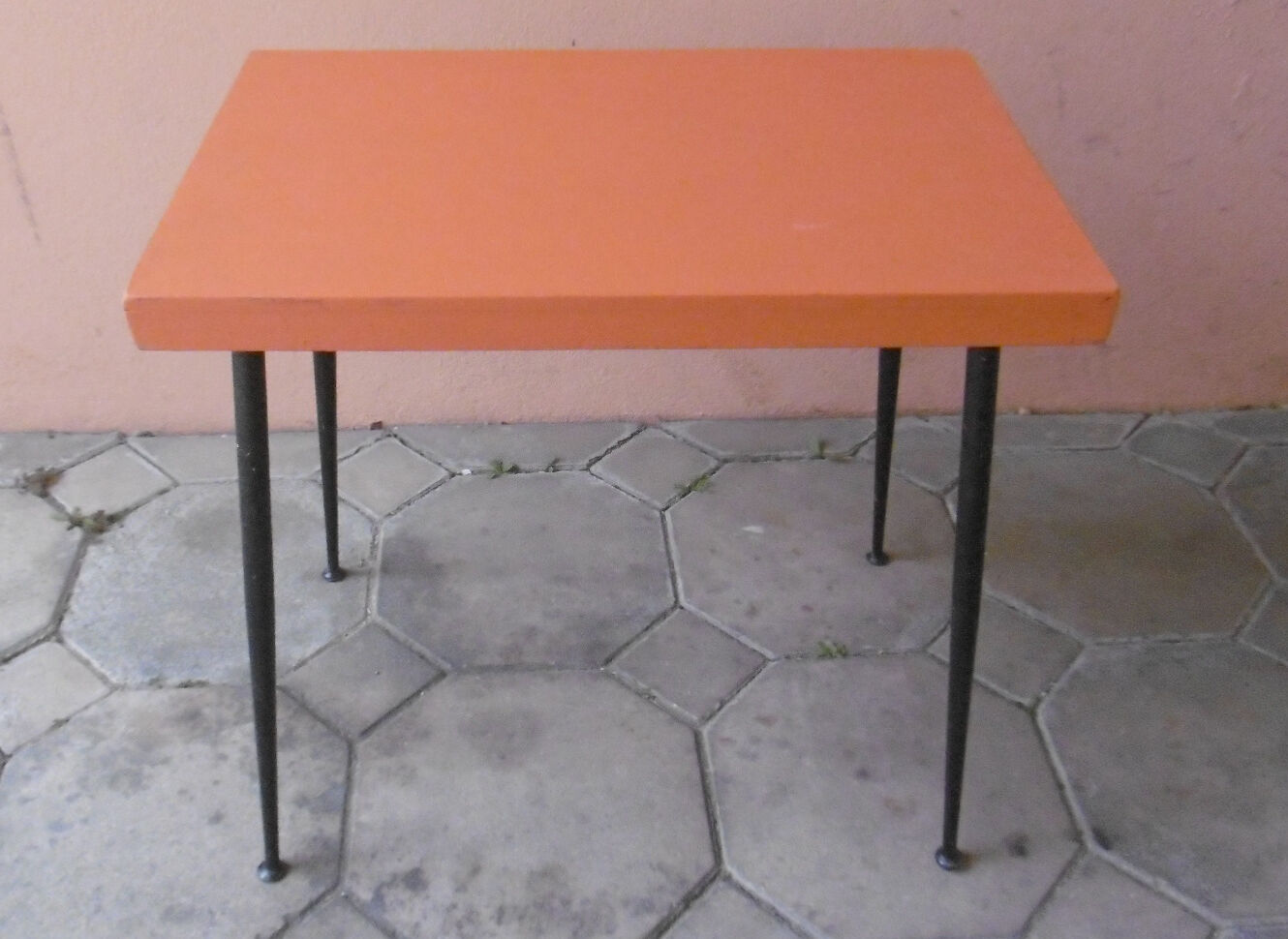 VINTAGE DESSERT TABLE - 70S - WOOD AND METAL