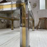 Table basse chrome laiton Romeo Rega