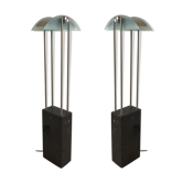 Paire de lampes Pierre Lallemand pour Moonlight, années 80