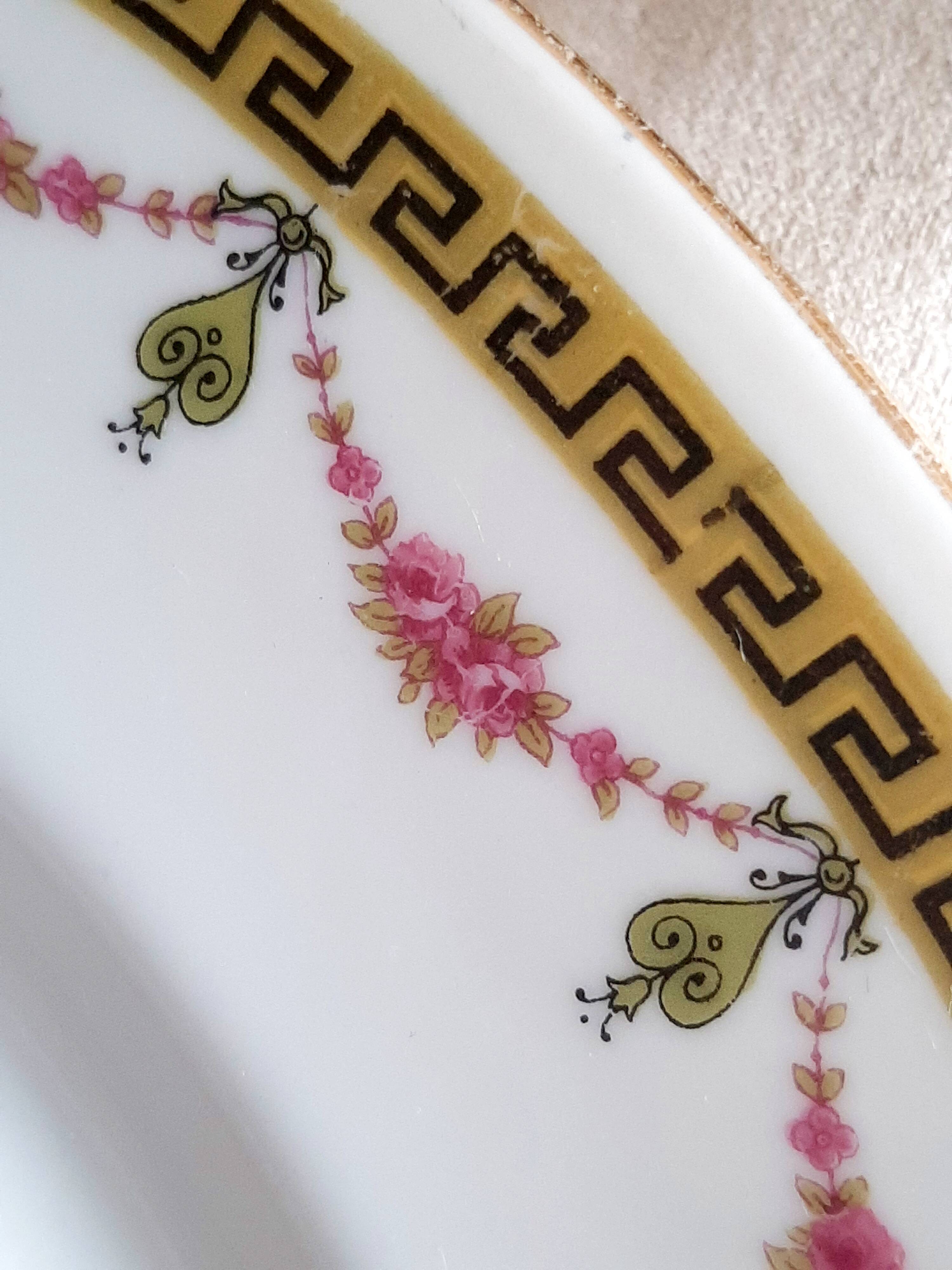 Art Deco Limoges porcelain serving dish