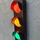 Light tricolor industrial lamp years 80/90 aluminum cast