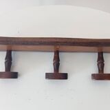Vintage solid wood wall coat rack