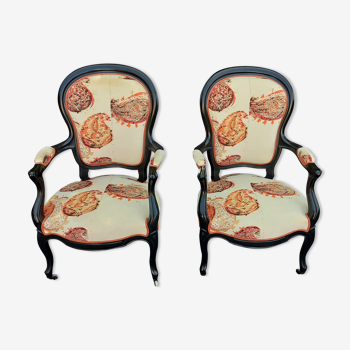 Pair of armchairs Napoleon III