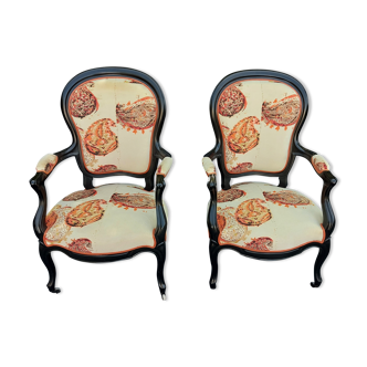 Pair of armchairs Napoleon III