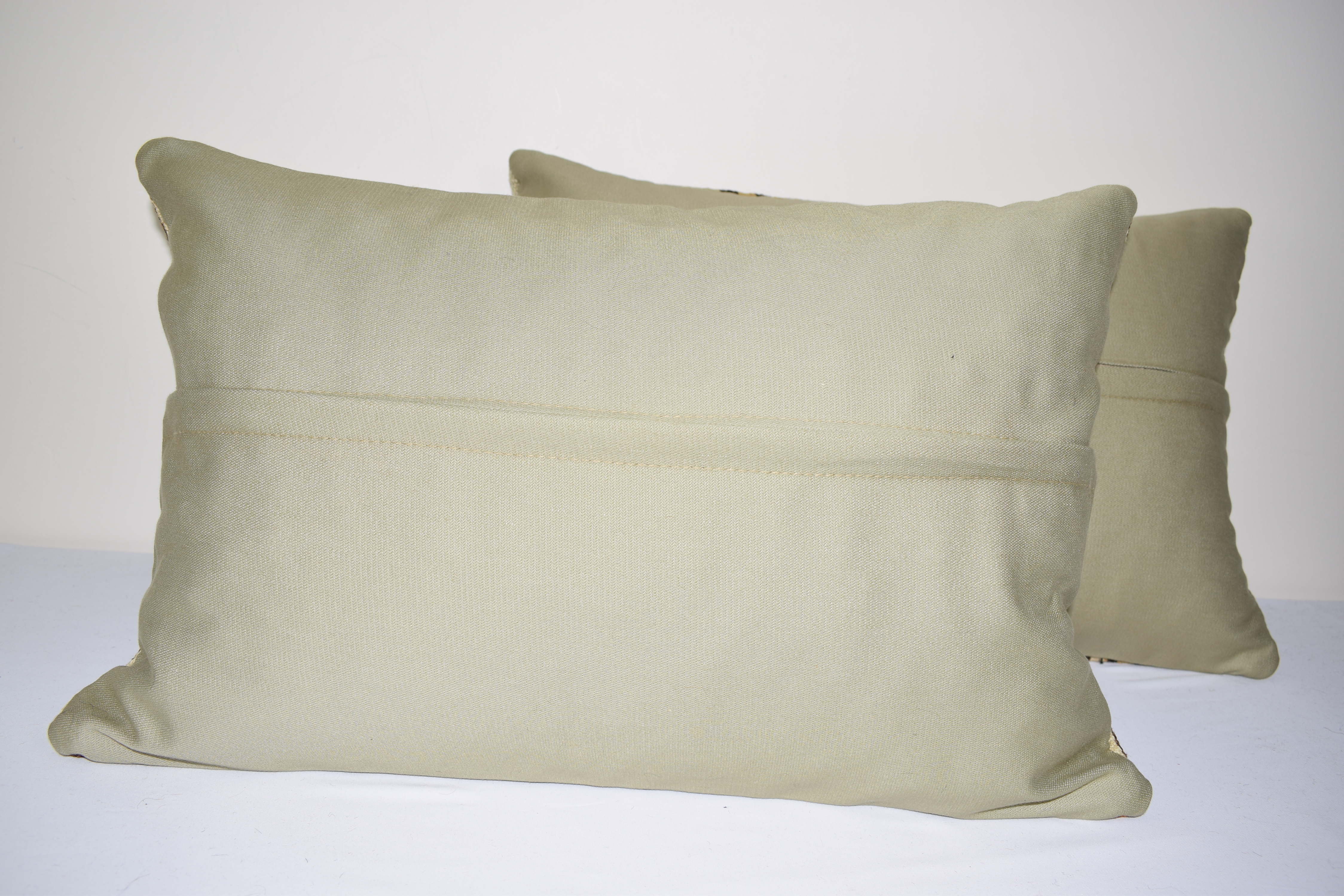 Lumbar cushion cover rayé kilim, set of 2