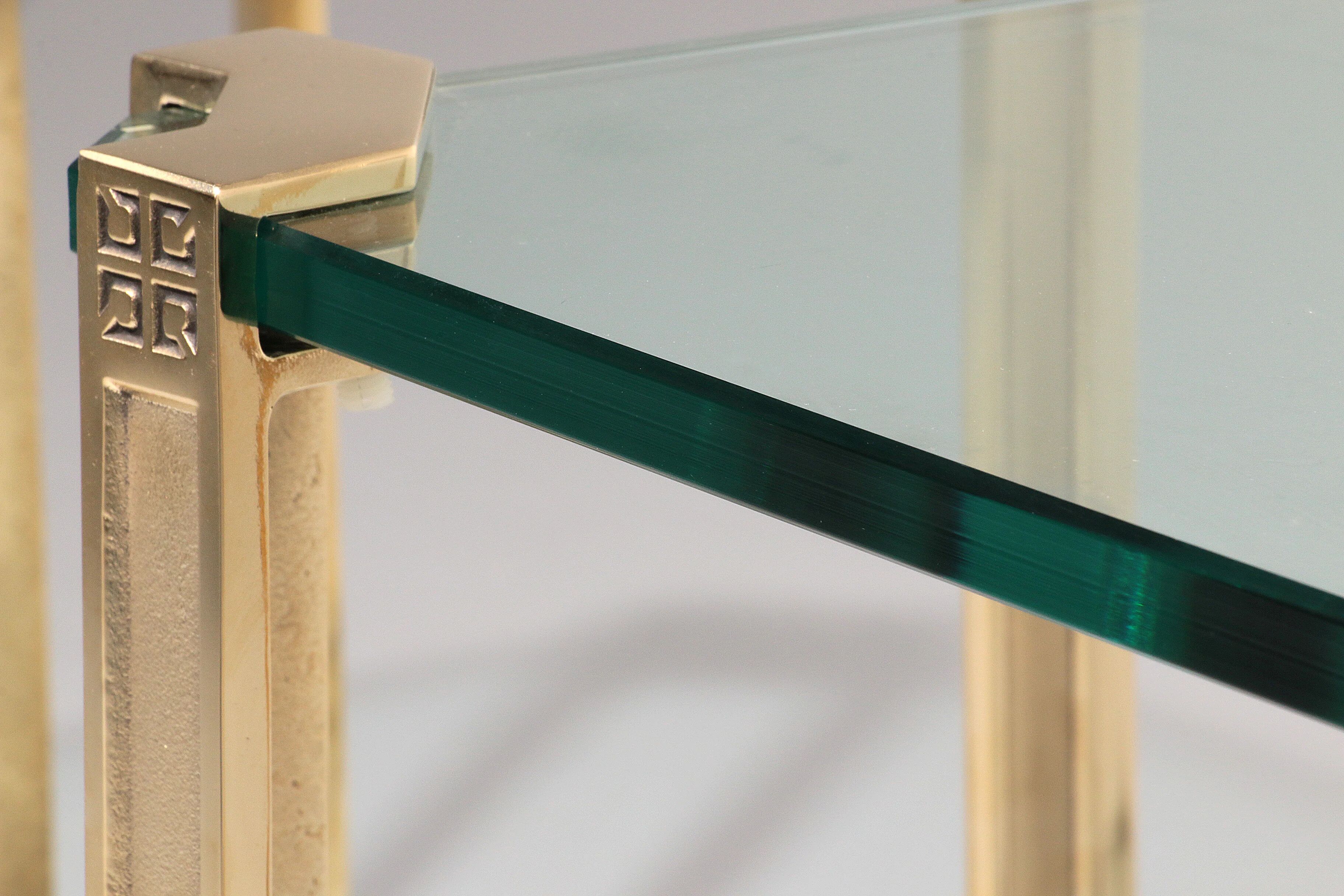Peter Ghyczy high-gloss brass T24 side tables, 1970s (40x40x45)