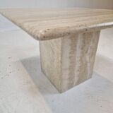 Italian coffee table in travertine, 1980s