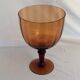 Amber colored glass vase