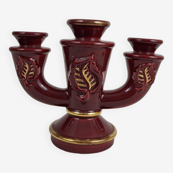 Earthenware candlestick / candle holder 1950s