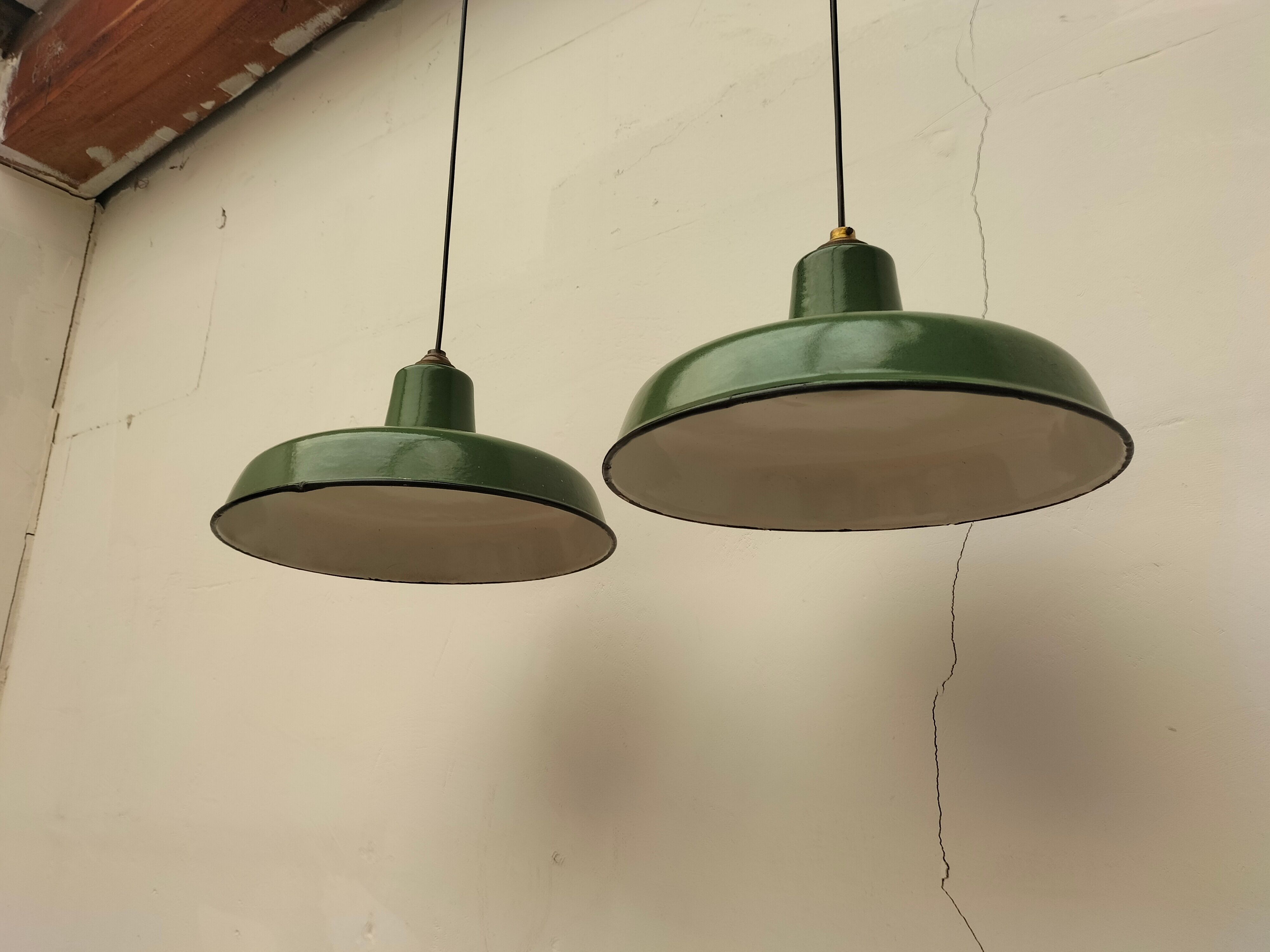 Pair of industrial lamps