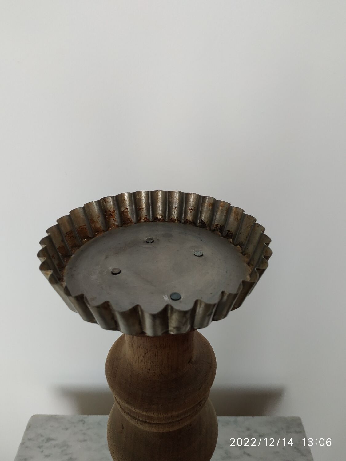 Wooden candle holder