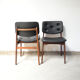 Série de 4 chaises scandinaves en skaï