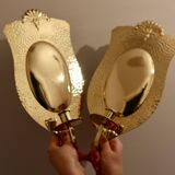 Paire d'appliques vintage en laiton par Knut Eriksson Eskilstuna, Suède