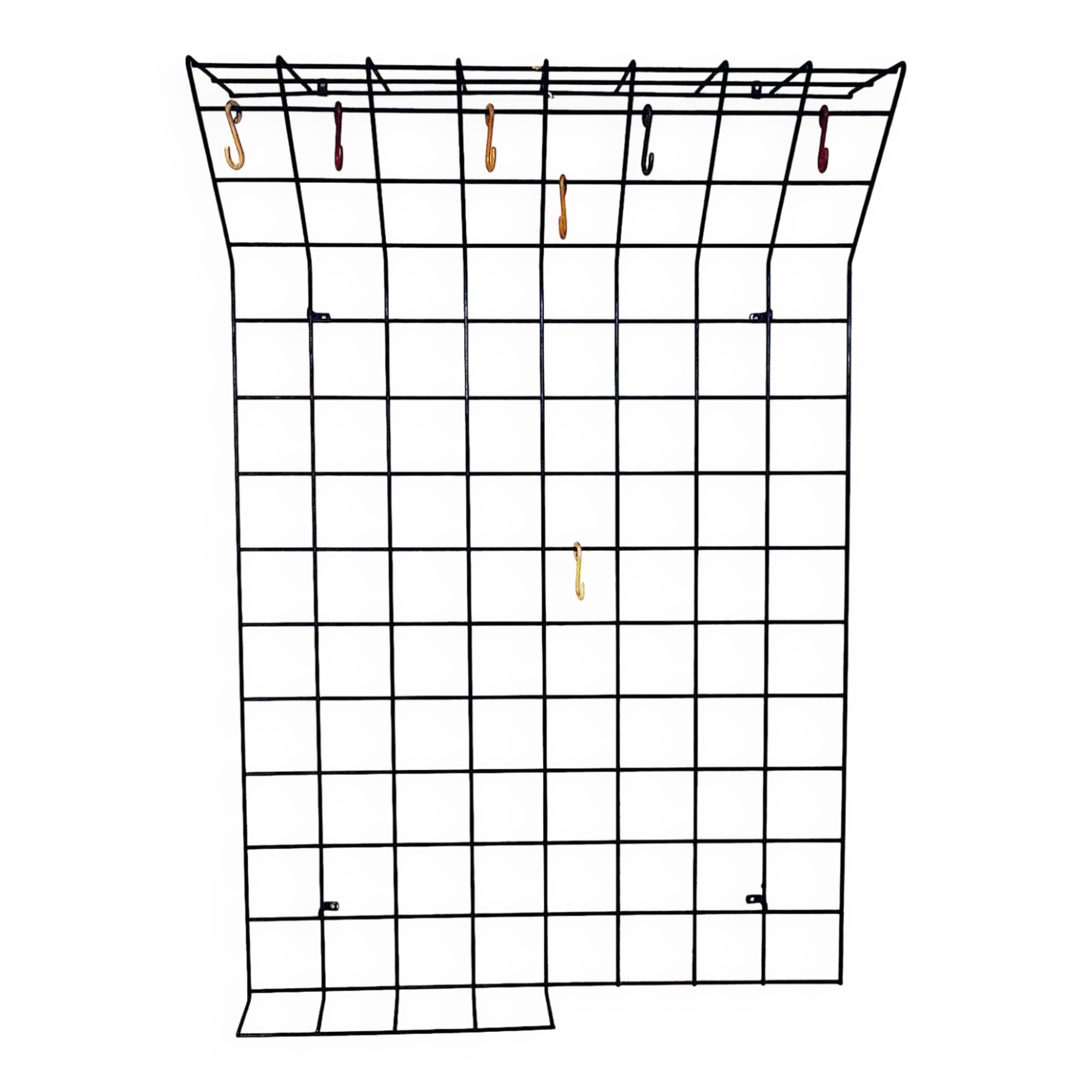 Porte-manteau et porte-chapeaux mural en métal String, années 1950