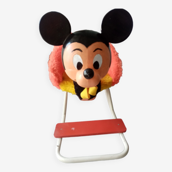 Cheval a bascule Mickey de 1965 en plastique et moumoute