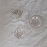 3 old bubbled glasses large model early XXth