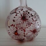 Vase gourde pâte de verre dégagé à l'acide signé bendor