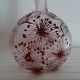 Acid-etched glass paste gourd vase signed bendor