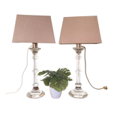 Pair Val Saint Lambert table Tiffany Lamps by Ingo Mauro