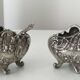 Beautiful pair of Louis XV style silver salt cellars