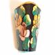 Vase Vallauris Monaco décor floral Hauteur 25,3 cm