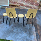 2 chairs and 2 vintage stools from the 60s-70s