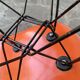 Fauteuil Eames DAR orange, base Eiffel originale, Herman Miller, 1960