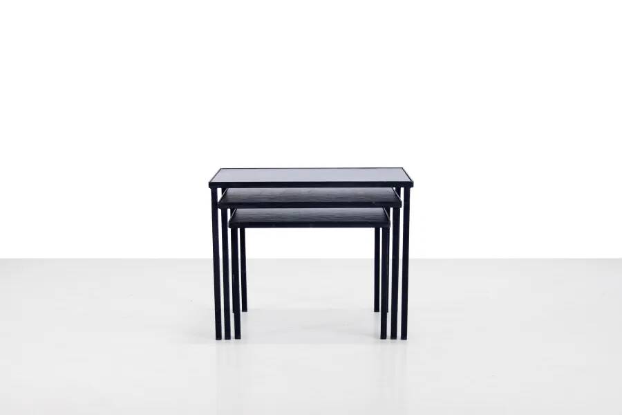 Minimalist set of slate side tables by Artimeta by Floris Fiedeldij