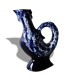 Blue white vase Vallauris