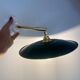 Vintage green enamelled sheet metal wall lamp shade - 1 -