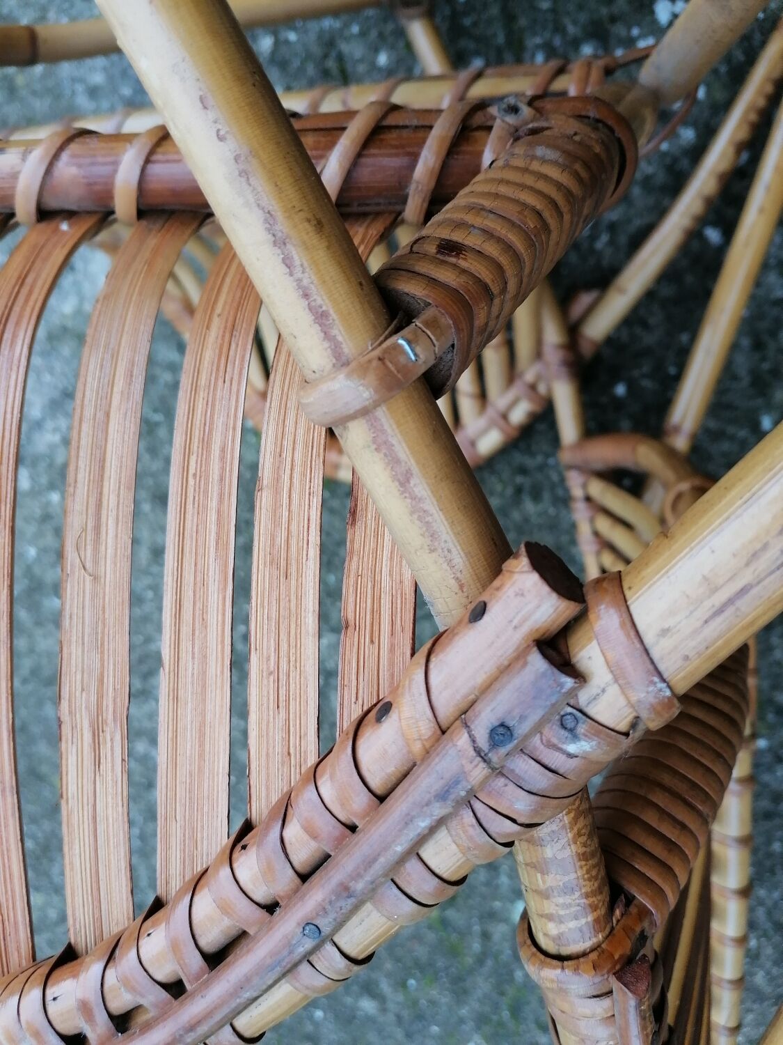 Vintage rattan armchair by Dirk Van Sliedregt for Rohe Noordwolde.