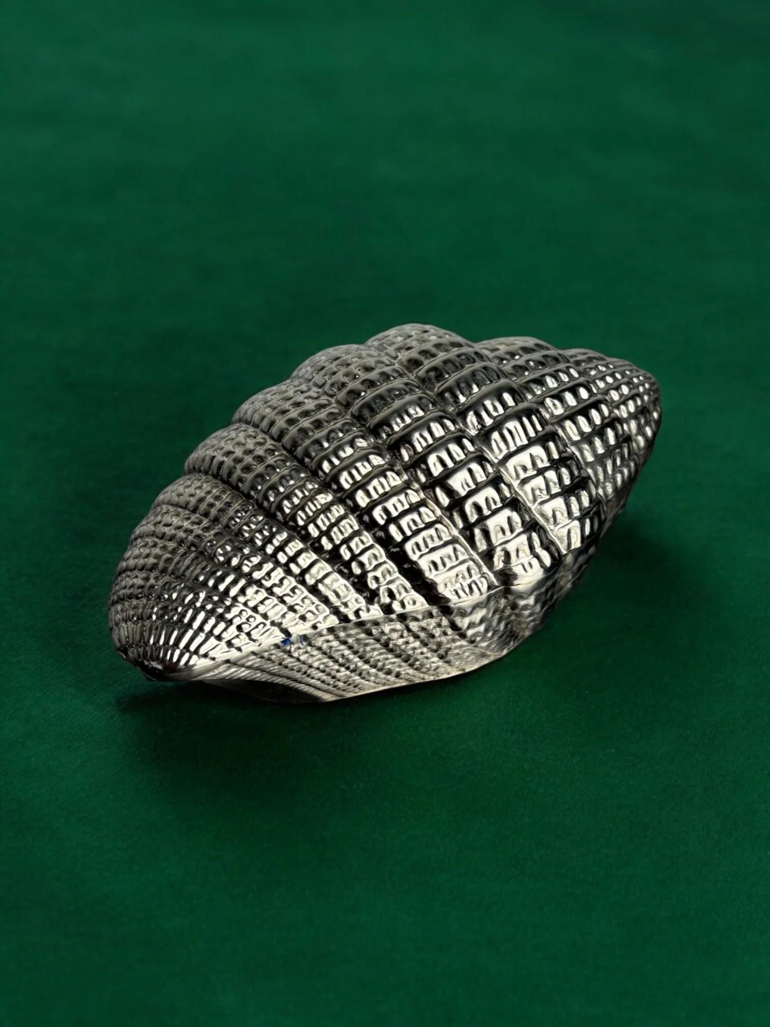 Shell jewellery box, silver plated, Italy, 1970s