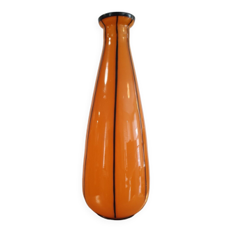 Orange opaline glass vase