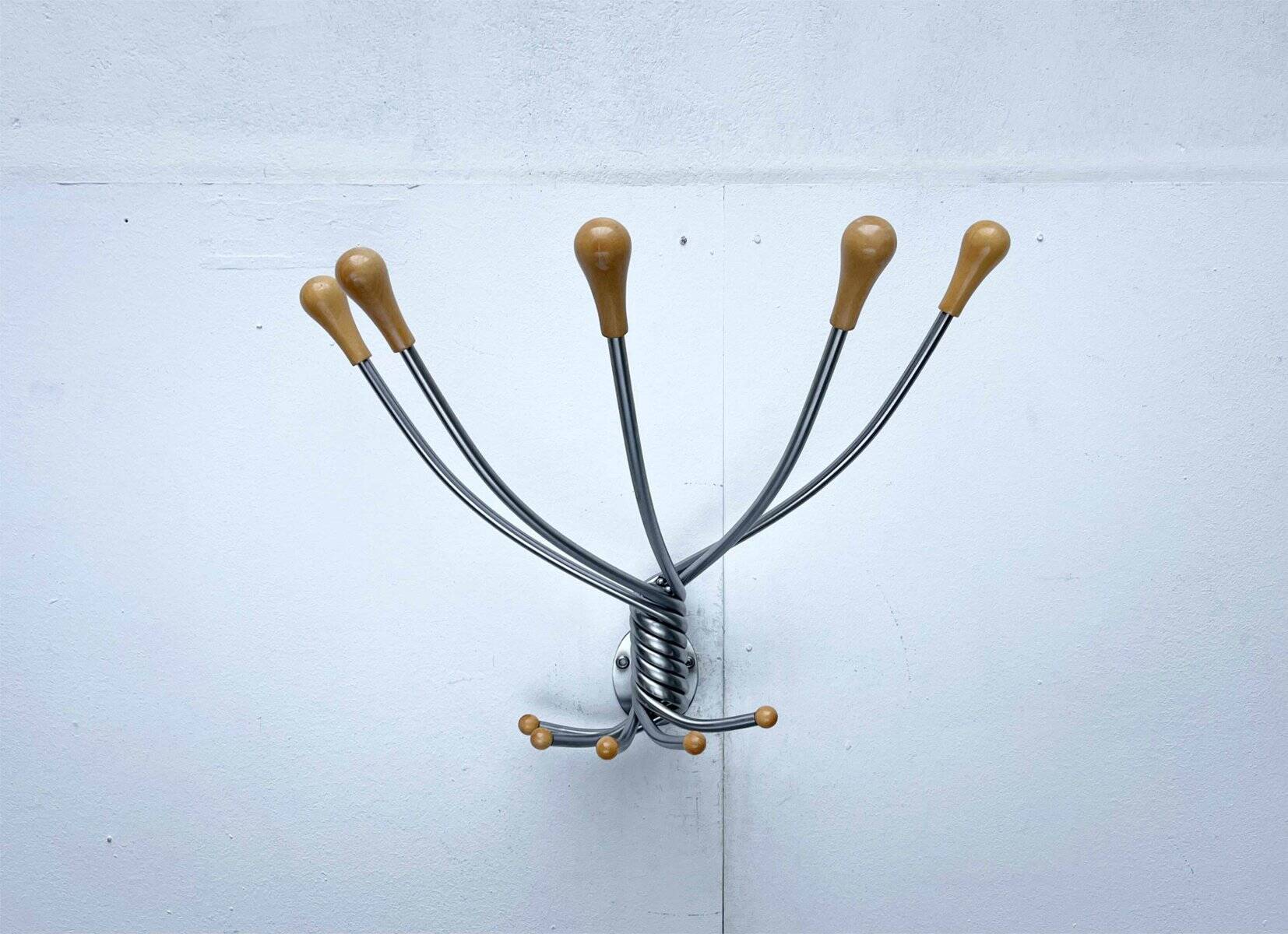 Postmodern Italian Wall Hook Octopus by J. De Pas, P. Lomazzi and D. D'Urbino for Zanotta, 1990s