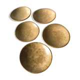 Set of ceramic bread plates