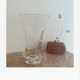 Lined crystal vase