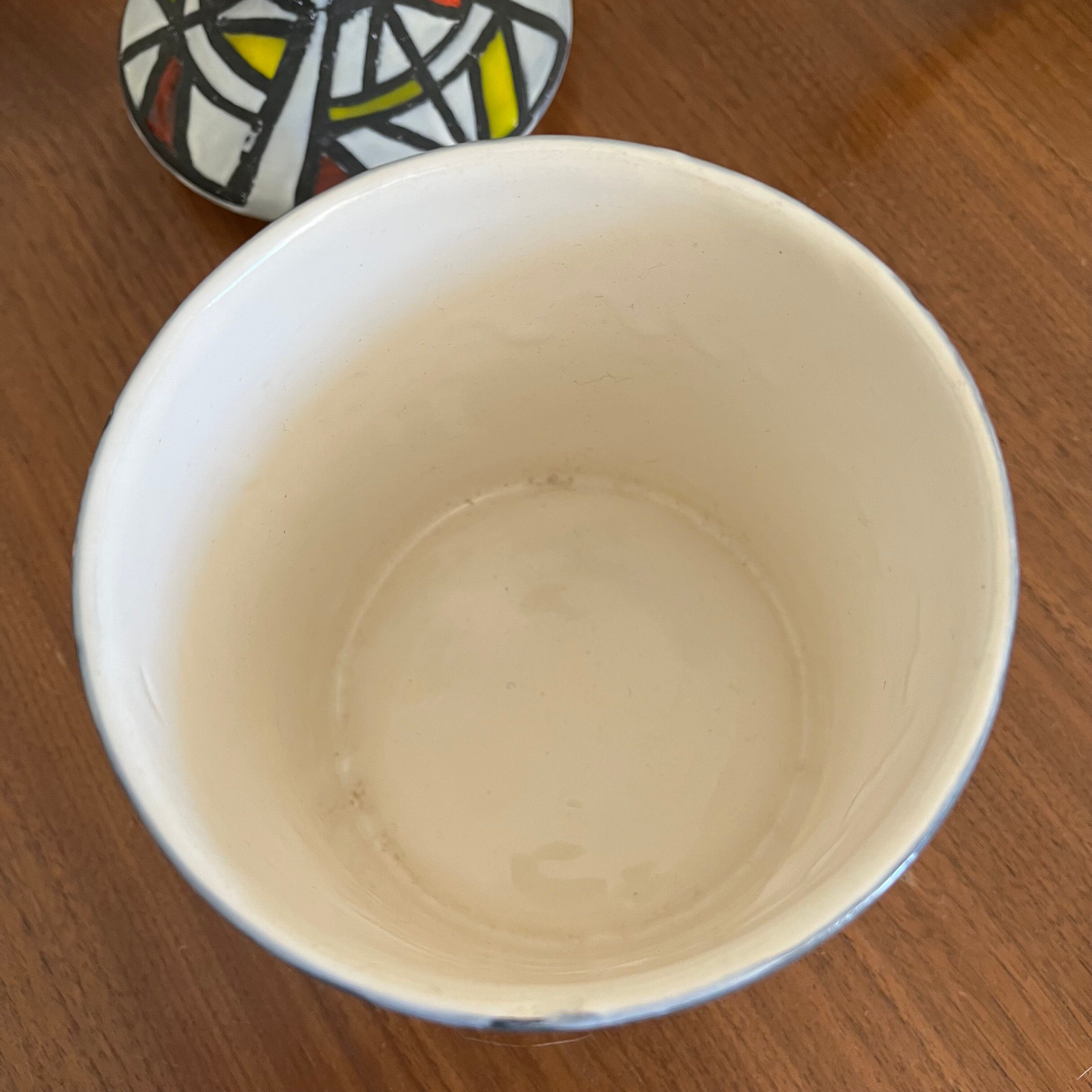 Pot with vintage Roger Capron lid for Vallauris France year 50/60