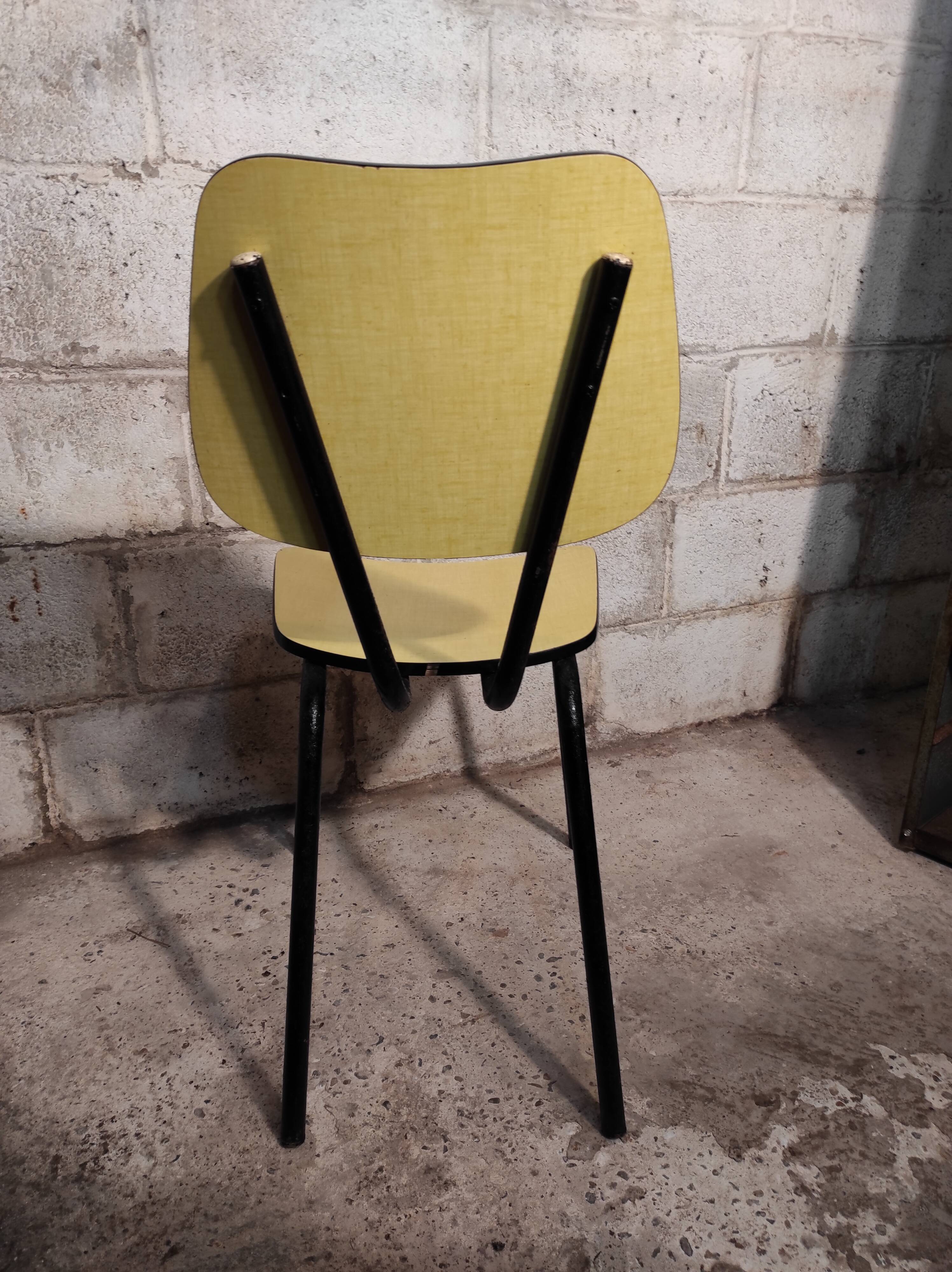 Yellow formica chair 1960