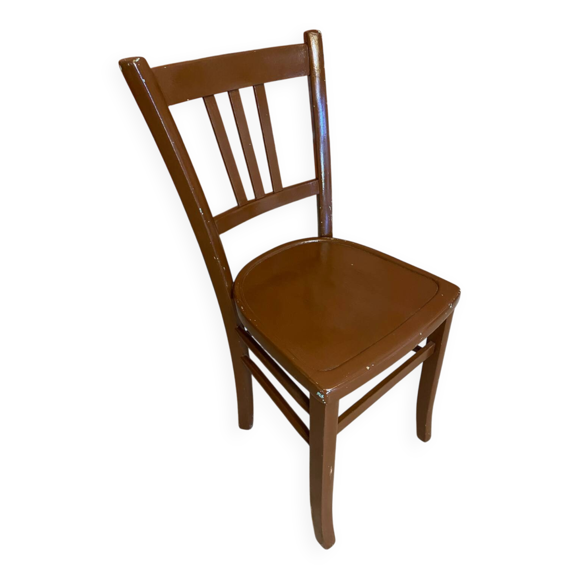 Antique Luterma style bistro chair vintage brown wood