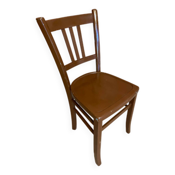 Antique Luterma style bistro chair vintage brown wood